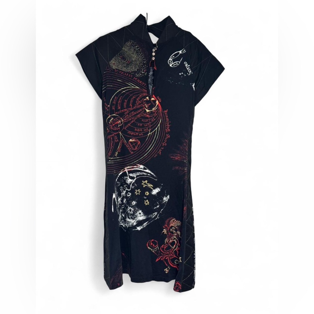 Roberto Cavalli Just Cavalli Cheongsam Zodiac Dress Vintage